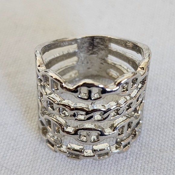 Silver Multi Chain Link Ring - Picture 11 of 11